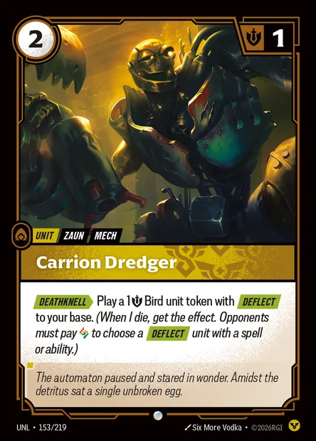 Carrion Dredger, Riftbound card UNL 153 — Unleashed set