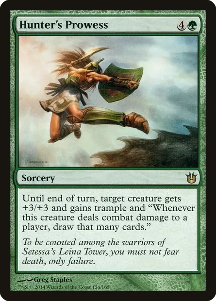 Hunter's Prowess, Magic card BNG 124 — Born of the Gods set
