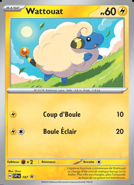 Wattouat, carte Pokémon PR-SV 107 — extension SVP Black Star Promos