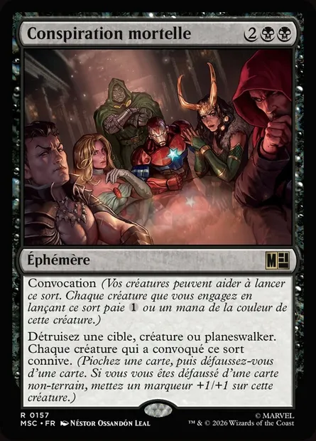 Conspiration mortelle, carte Magic MSC 157 — extension Marvel Super Heroes Commander