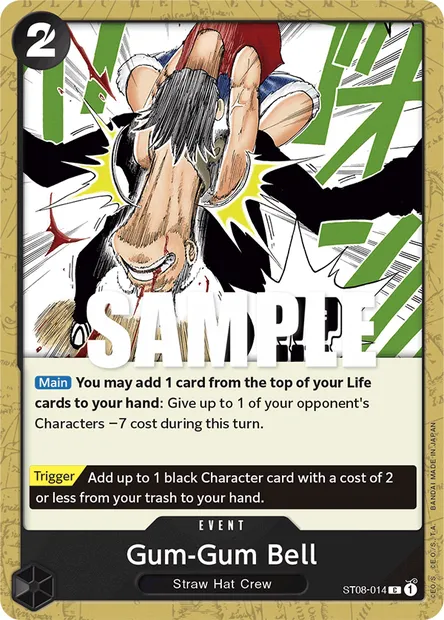 Gum-Gum Bell, One Piece card ST08-014 — Monkey D. Luffy set