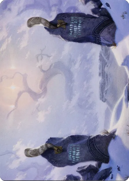 Snow-Covered Plains // Snow-Covered Plains, Magic card AKHM 74 — Kaldheim Art Series set