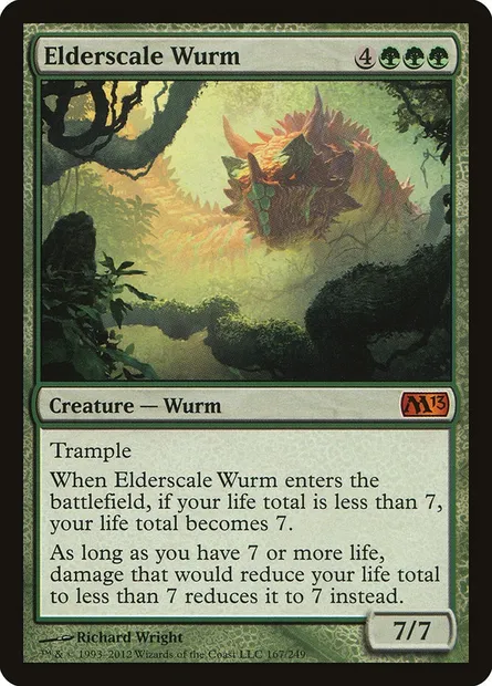 Elderscale Wurm, Magic card M13 167 — Magic 2013 set