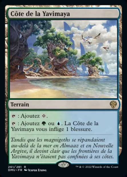 Côte de la Yavimaya, carte Magic DMU 261 — extension Dominaria Uni