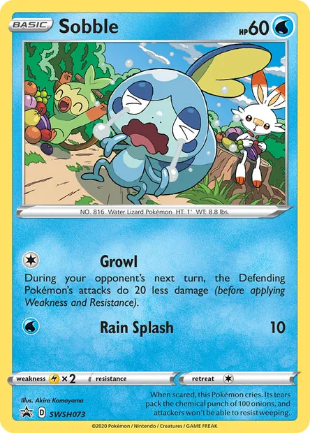 Sobble, Pokémon card SWSH 073 — SWSH Black Star Promos set