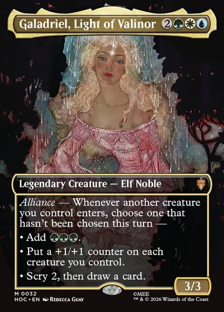 Galadriel, Light of Valinor, Magic card HOC 32 — The Hobbit Eternal set