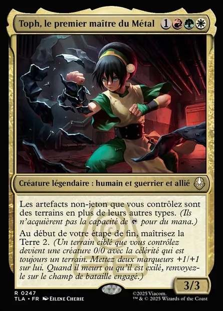 Toph, le premier maître du Métal, carte Magic TLA 247 — extension Avatar: The Last Airbender