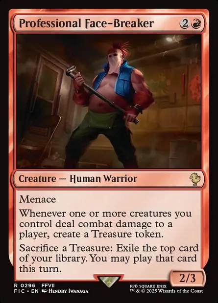 Professional Face-Breaker, Magic card FIC 296 — Final Fantasy Commander set
