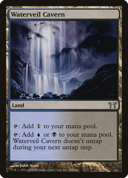 Waterveil Cavern, Magic card CHK 286 — Champions of Kamigawa set