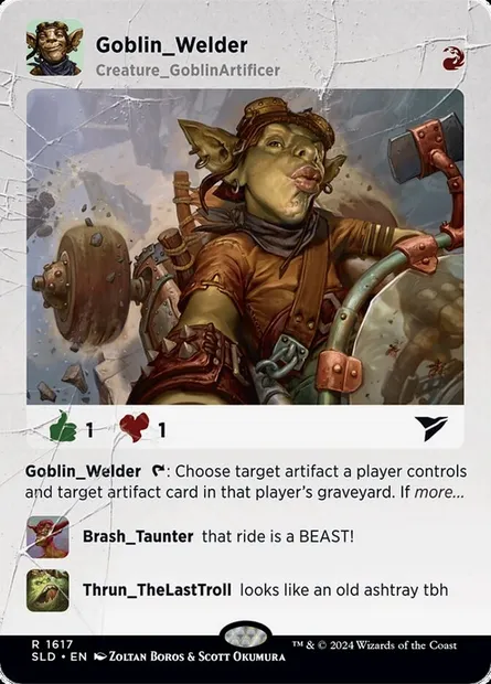 Goblin Welder, Magic card SLD 1617 — Secret Lair Drop set