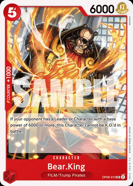 Bear.King, carte One Piece OP06-012 — extension ONE PIECE CARD THE BEST