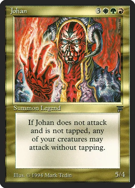 Johan, carte Magic LEG 236 — extension Legends