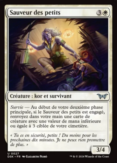 Sauveur des petits, carte Magic DSK 27 — extension Duskmourn: House of Horror