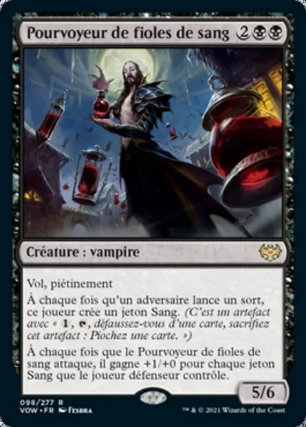 Pourvoyeur de fioles de sang, carte Magic VOW 98 — extension Innistrad : noce écarlate