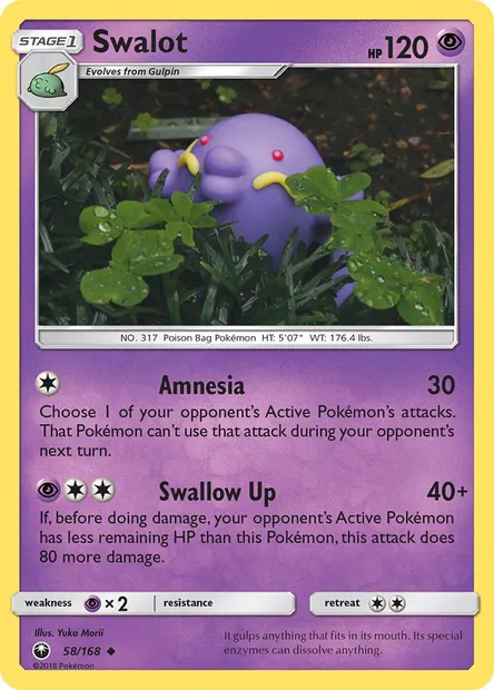Swalot, Pokémon card CES 58 — Celestial Storm set