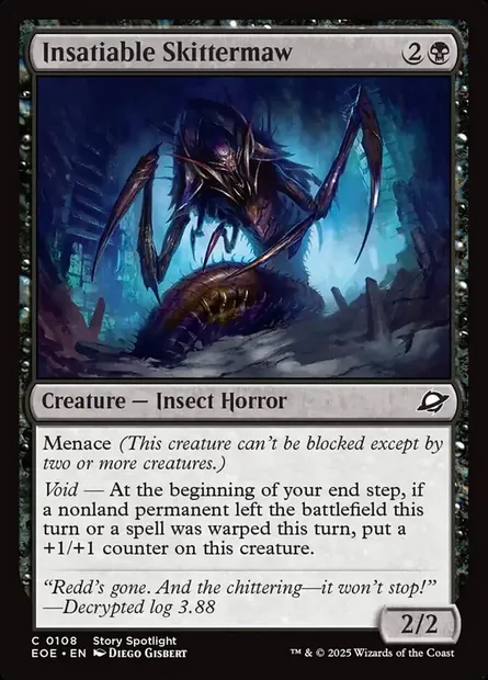 Insatiable Skittermaw, Magic card EOE 108 — Edge of Eternities set