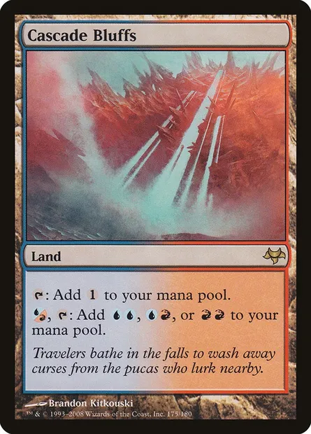 Cascade Bluffs, Magic card EVE 175 — Eventide set