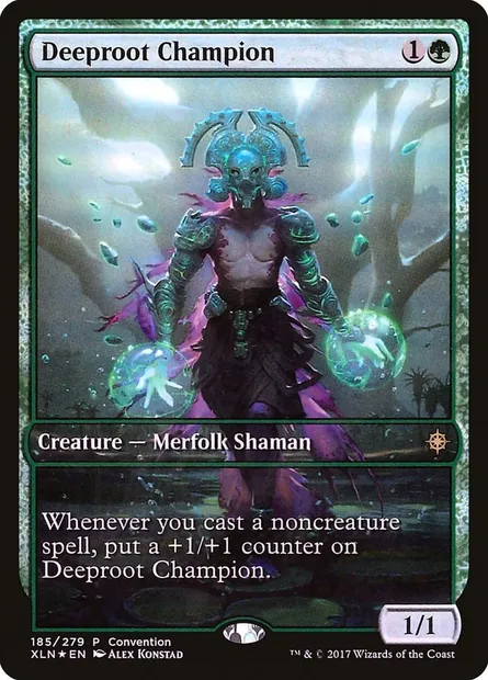 Deeproot Champion, Magic card PXLN 185 — Ixalan Promos set