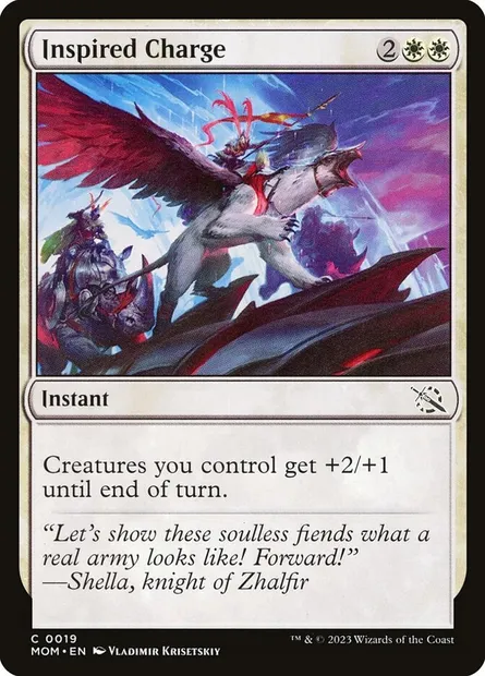Inspired Charge, Magic card MOM 19 — March of the Machine set