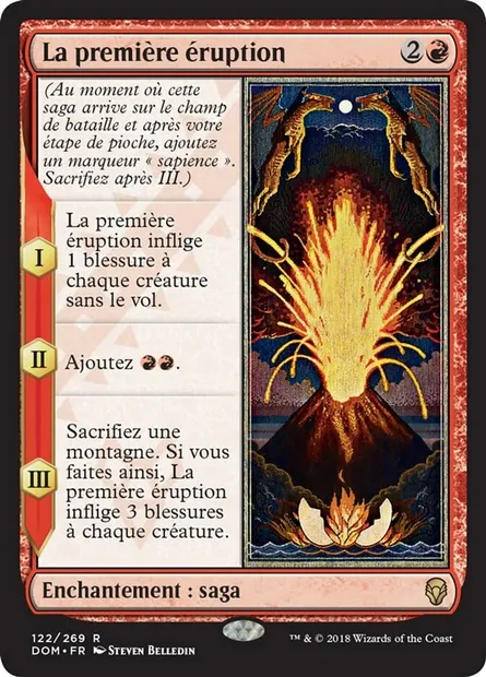 La première éruption, carte Magic DOM 122 — extension Dominaria