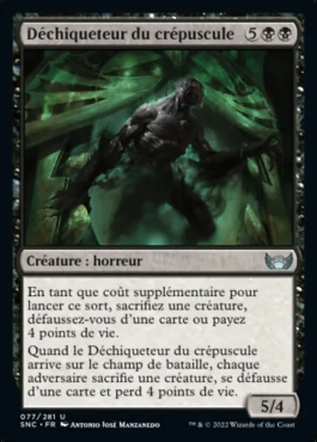Déchiqueteur du crépuscule, carte Magic SNC 77 — extension Les rues de la Nouvelle-Capenna