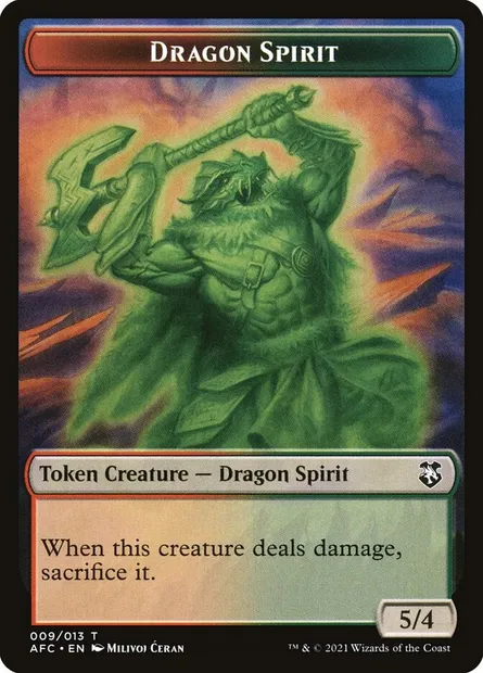 Dragon Spirit, Magic card TAFC 9 — Forgotten Realms Commander Tokens set