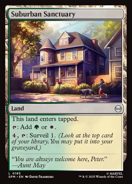 Suburban Sanctuary, Magic card SPM 185 — Marvel's Spider-Man set