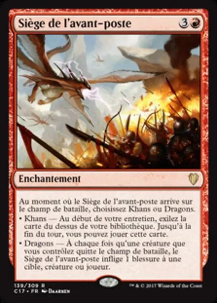 Siège de l'avant-poste, carte Magic C17 139 — extension Commander 2017