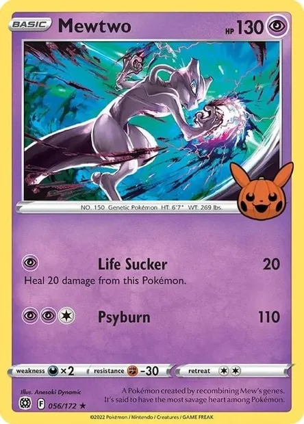 Mewtwo, Pokémon card TOT22 056-2 — Trick or Trade set