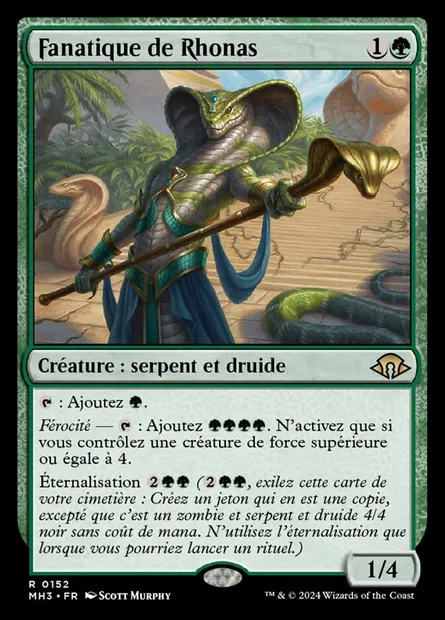 Fanatique de Rhonas, carte Magic MH3 152 — extension Modern Horizons 3