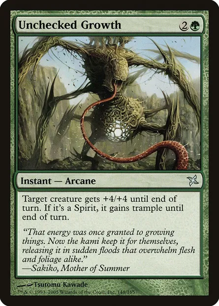 Unchecked Growth, Magic card BOK 148 — Betrayers of Kamigawa set