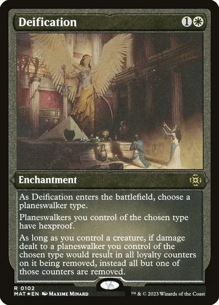 Deification, Magic card MAT 102 — March of the Machine: The Aftermath set
