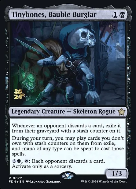 Tinybones, Bauble Burglar, Magic card PFDN 72s — Foundations Promos set