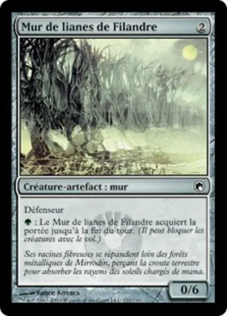Mur de lianes de Filandre, carte Magic SOM 222 — extension Cicatrices de Mirrodin
