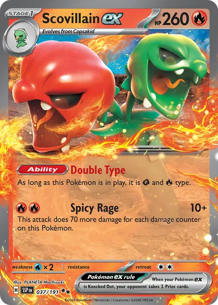 Scovillain ex, Pokémon card SSP 037 — Surging Sparks set