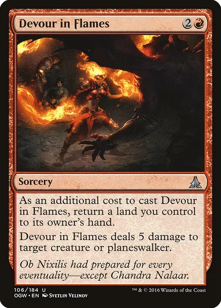 Devour in Flames, Magic card OGW 106 — Oath of the Gatewatch set