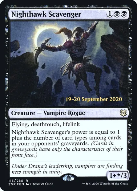 Nighthawk Scavenger, Magic card PZNR 115s — Zendikar Rising Promos set