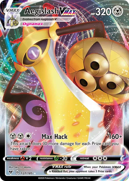 Aegislash VMAX, Pokémon card VIV 127 — Vivid Voltage set
