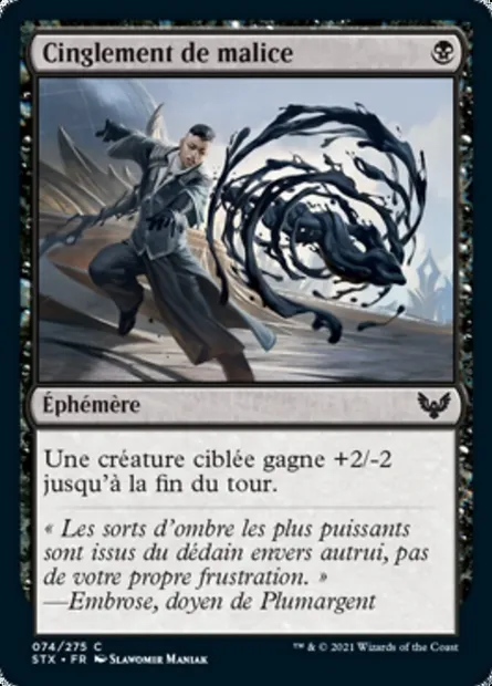 Cinglement de malice, carte Magic STX 74 — extension Strixhaven: l'Académie des Mages