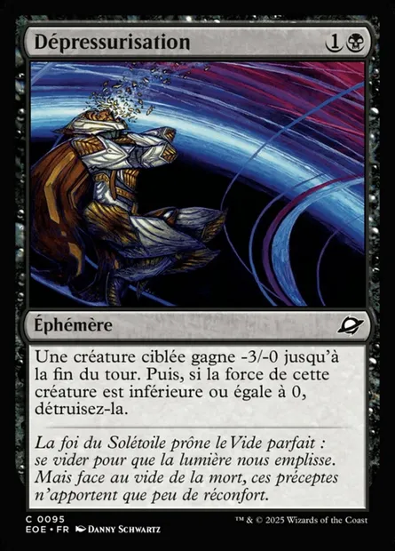 Dépressurisation, carte Magic EOE 95 — extension Edge of Eternities