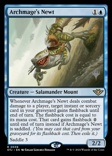 Archmage's Newt, Magic card POTJ 39p — Outlaws of Thunder Junction Promos set