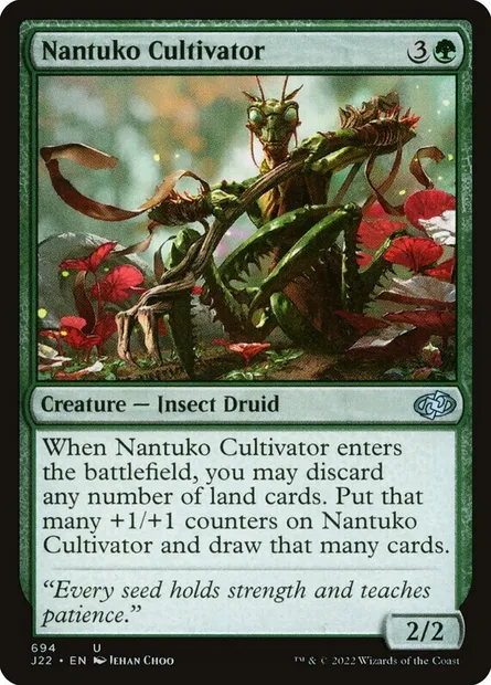 Nantuko Cultivator, Magic card J22 694 — Jumpstart 2022 set