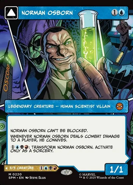 Norman Osborn // Green Goblin, Magic card SPM 220 — Marvel's Spider-Man set