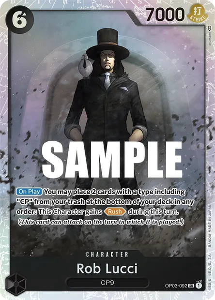Rob Lucci, carte One Piece OP03-092 — extension PILLARS OF STRENGTH