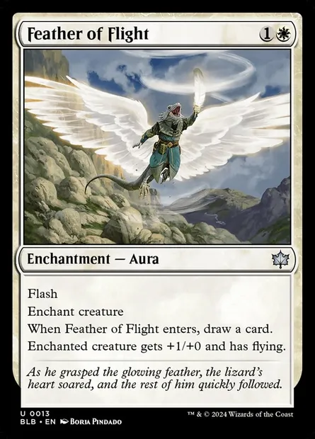 Feather of Flight, Magic card BLB 13 — Bloomburrow set