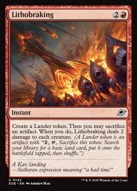 Lithobraking, Magic card EOE 142 — Edge of Eternities set