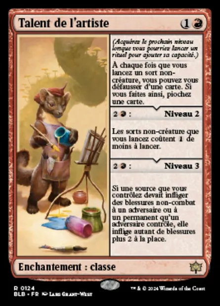 Talent de l'artiste, carte Magic BLB 124 — extension Bloomburrow