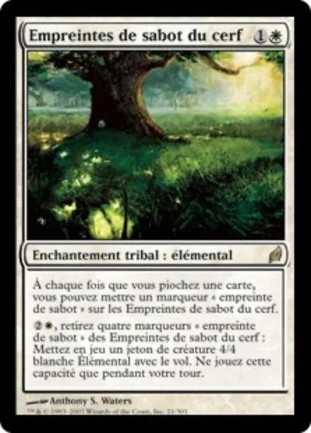 Empreintes de sabot du cerf, carte Magic LRW 21 — extension Lorwyn