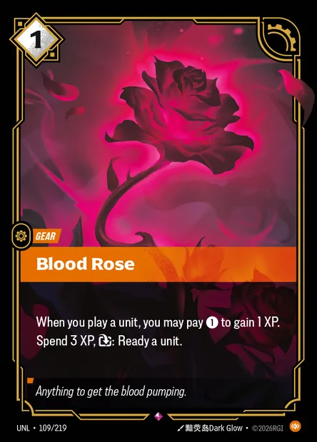 Blood Rose, carte Riftbound UNL 109 — extension Unleashed