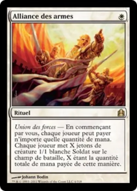 Alliance des armes, carte Magic CMD 4 — extension Commander 2011